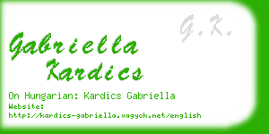 gabriella kardics business card